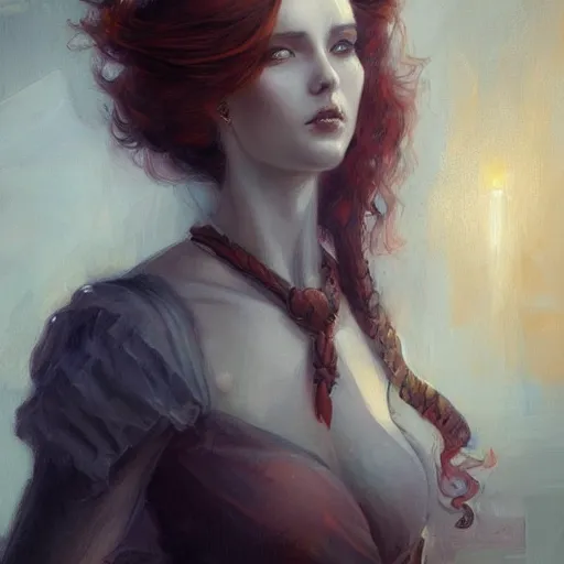 Prompt: a painting in the style of charlie bowater and in the style of charles dulac and in the style of donato giancola. smooth, sharp focus, fantasy, semi - realism.