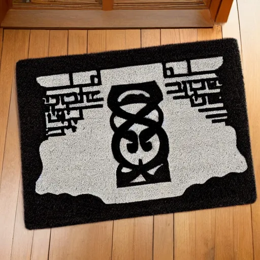 Prompt: an osama binladin doormat