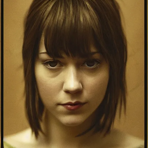 Image similar to a masterpiece portrait photo of a beautiful young woman who looks like a manic pixie dream girl mary elizabeth winstead, symmetrical face