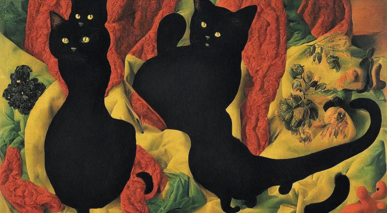 Famous black best sale cat painting