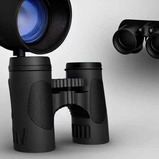 Prompt: modular item, futuristic binoculars, very realistic, studio lighting , product shot, high quality, 4k , 8k