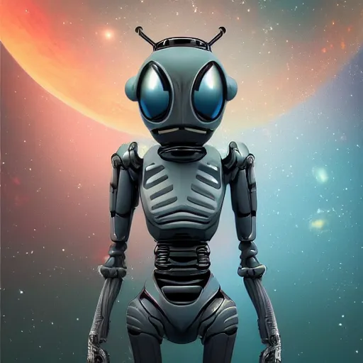 Image similar to Space insect android, high qualit, high resolution, 8k, trending on Artstation, surreal