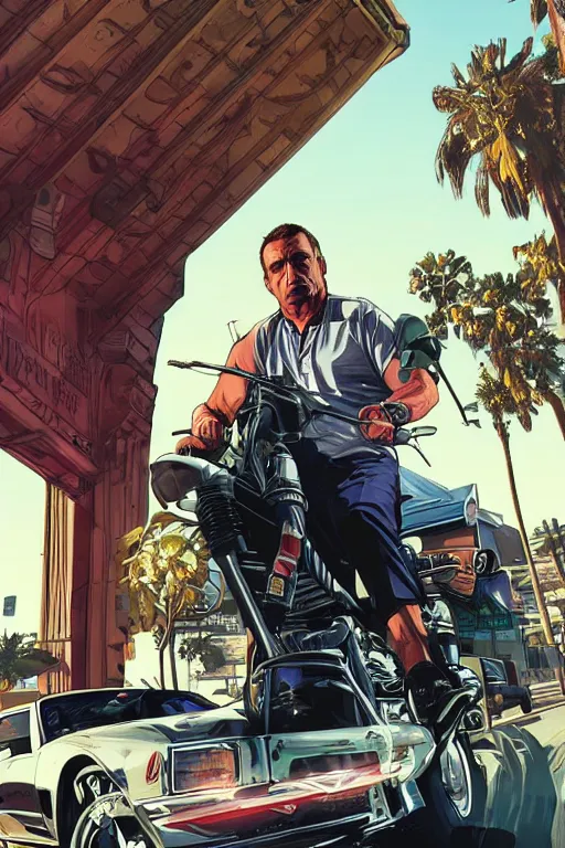 Image similar to beautiful gta v cover, concept art, robert deniro