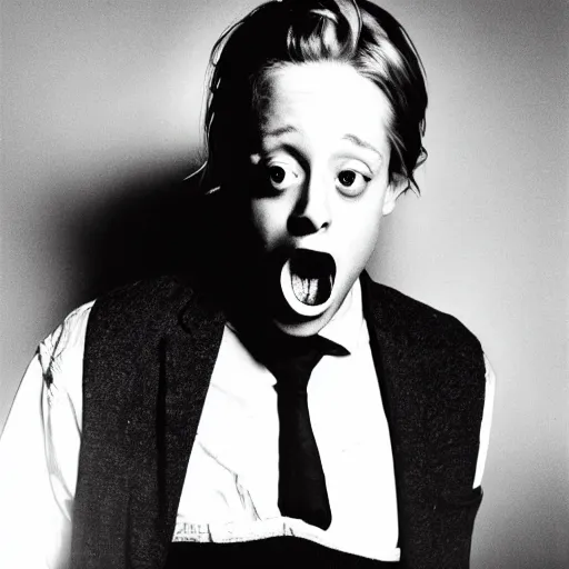 Image similar to macaulay culkin looking surprised