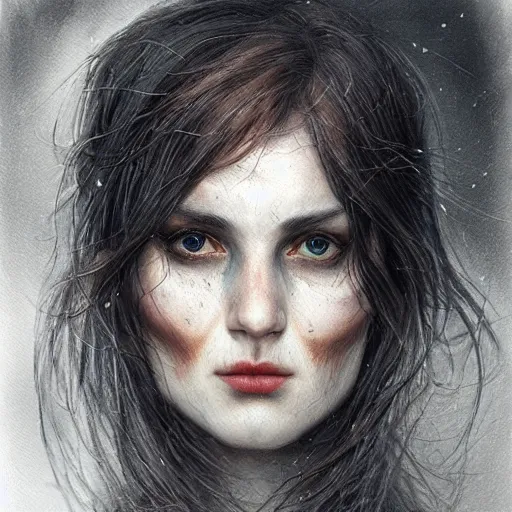 Image similar to the face of horror character portrait, lean face, cinematic lighting, glowing grey eyes, hyper - detailed, 4 k, high resolution, in the style of charlie bowater, tom bagshaw, single face, symmetrical, headshot photograph, insanely detailed and intricate, beautiful, elegant, watercolor, cinematic, portrait, raphaelite, headroom, pierre - auguste renoir