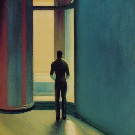 Image similar to Blade Runner by Edward Hopper