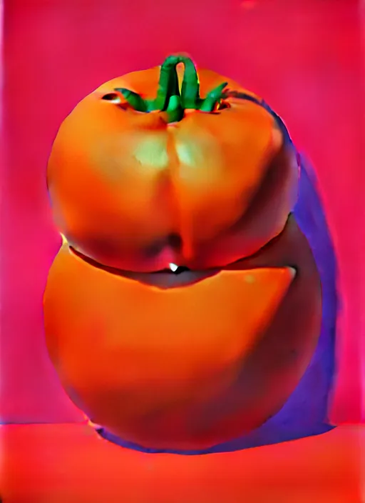 Image similar to tomate by shusei nagaoka, kaws, david rudnick, airbrush on canvas, pastell colours, cell shaded, 8 k