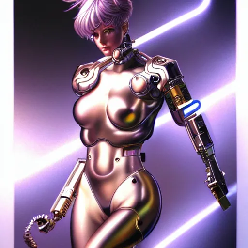 Image similar to fantasy cyborg woman, art by hajime sorayama, sharp focus, illustration, highly detailed, concept art, matte, trending on artstation,, h 6 4 0