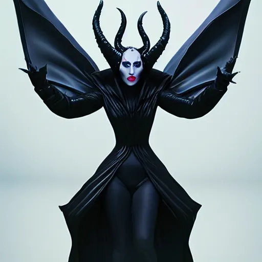 Image similar to Lady Gaga as real life Maleficent, fantasy, artstation, 8k resolution