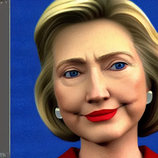 Prompt: how to 3 d model 1 9 9 0 s hillary clinton for beginners blender tutorial