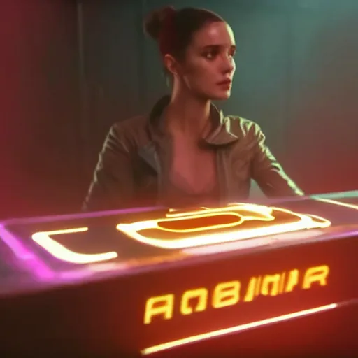Prompt: joi from blade runner 2 0 4 9 as a hologram