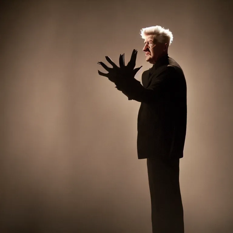 Prompt: david lynch as pinhead, movie still, 8 k, hdr, atmospheric lighting