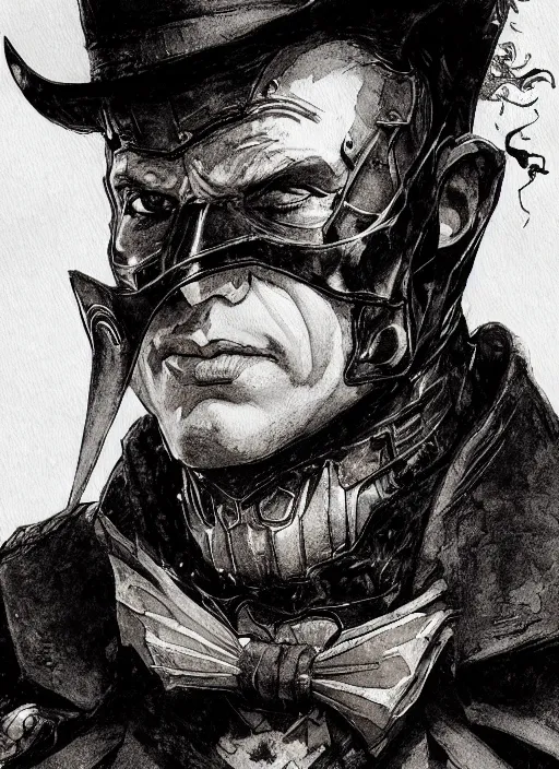 Image similar to portrait, Victorian Era Batman, watercolor, dramatic lighting, cinematic, establishing shot, extremly high detail, foto realistic, cinematic lighting, pen and ink, intricate line drawings, by Yoshitaka Amano, Ruan Jia, Kentaro Miura, Artgerm, post processed, concept art, artstation, matte painting, style by eddie mendoza, raphael lacoste, alex ross