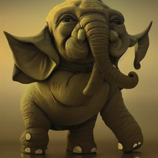 Prompt: elephant yoda making a speech, stunning digital art, high detail, in the style of artgerm, artstation, cgsociety, dramatic lighting, pixar 3d 8k