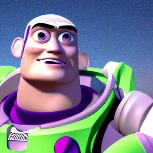 Image similar to portrait of buzz lightyear as real human