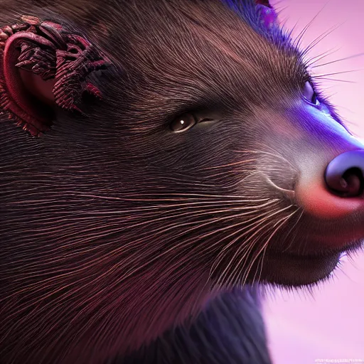 Image similar to Ultra realistic illustration, close up portrait of tasmanian devil, sci-fi, fantasy, intricate, highly detailed, , trending on Artstation, octane render, concept art