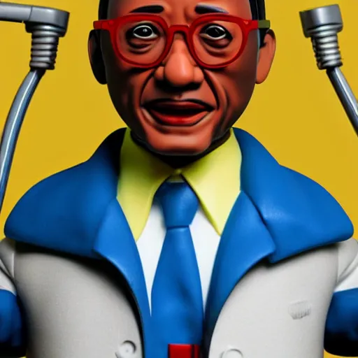 Image similar to gustavo fring as a funko pop, 3d render