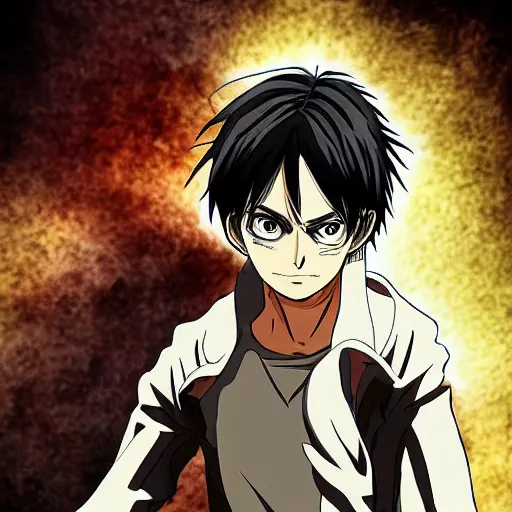 Image similar to eren yeager, anime style, highly detailed, mega detailed,