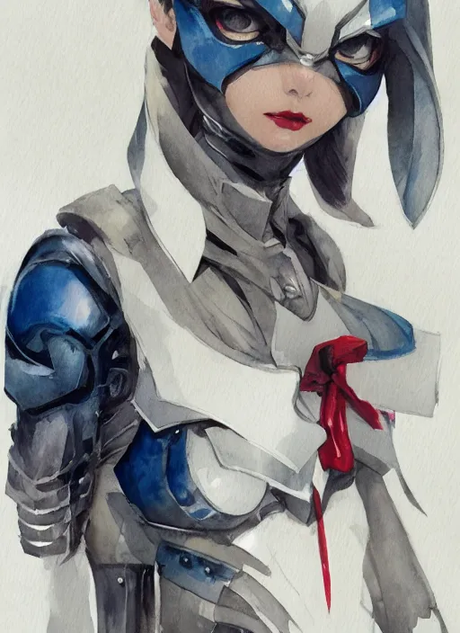 Image similar to concept art of comiket cosplay, pinterest, artstation trending, behance, watercolor, by coby whitmore, silver, laser light,