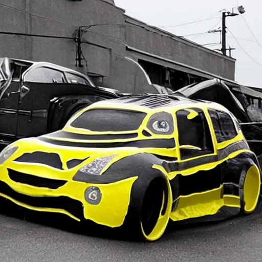 Image similar to centipede themed car