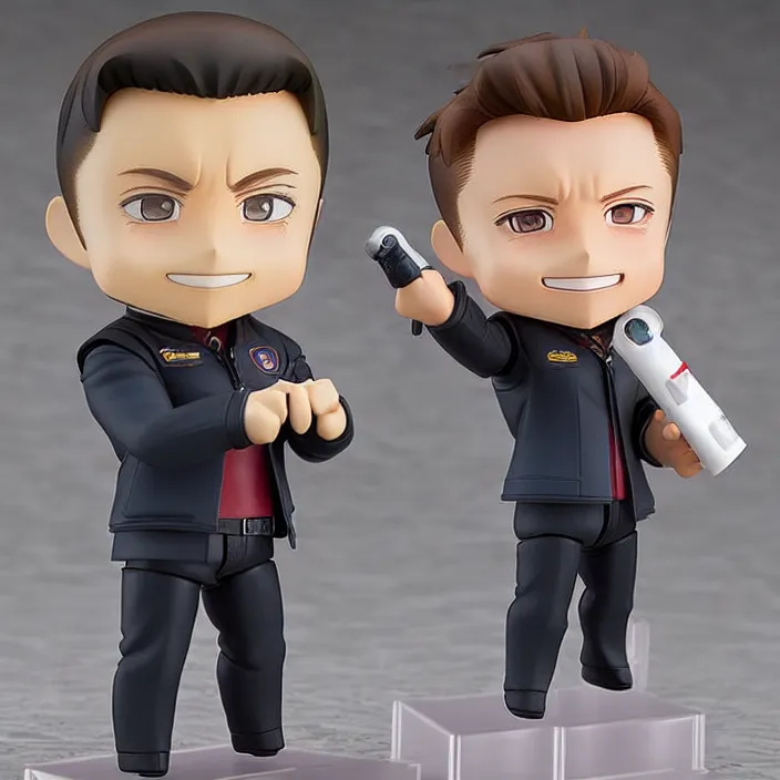 Image similar to One! Anime Nendoroid figurine of Elon Musk, fantasy, figurine , product photo