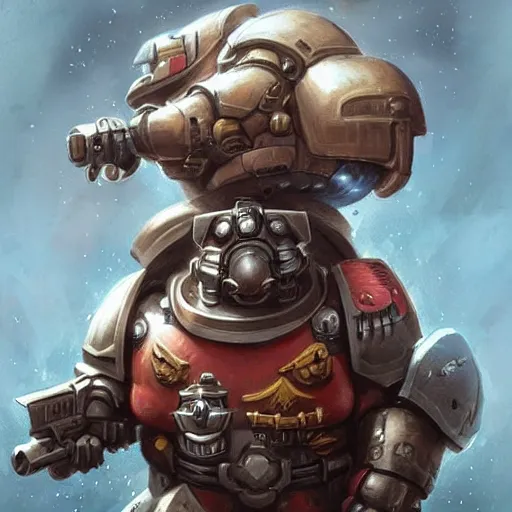 Prompt: cute little anthropomorphic Guinea Pig Space Marine, tiny, small, short, Space marine, cute and adorable, pretty, beautiful, DnD character art portrait, matte fantasy painting, DeviantArt Artstation, by Jason Felix by Steve Argyle by Tyler Jacobson by Peter Mohrbacher, cinema