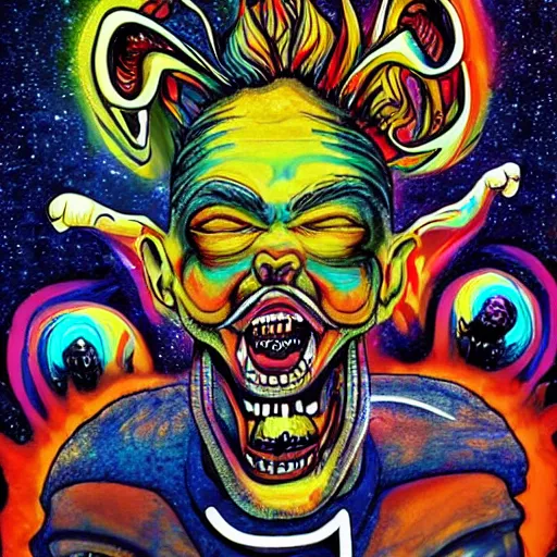 Image similar to 👹👽🌌 crazy psy bizarre art