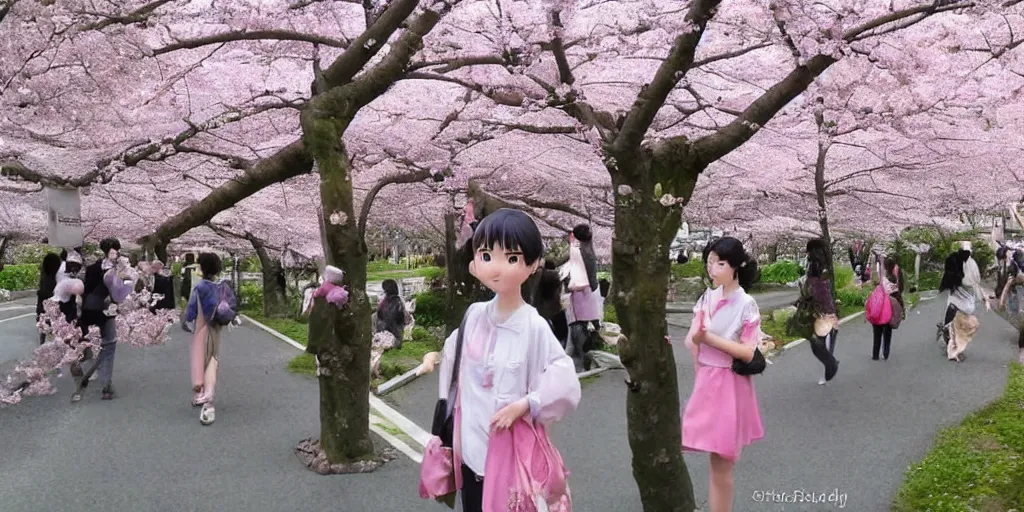 Image similar to perfect cherry blossom by studio ghibli