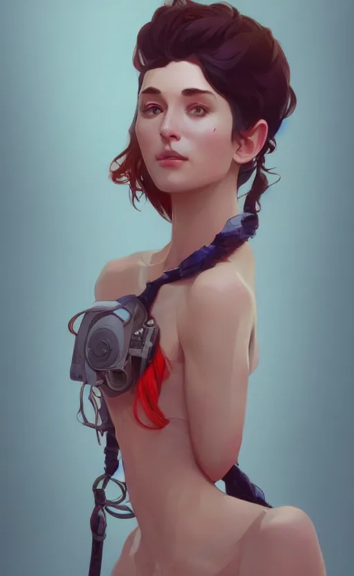 Image similar to stefanie gurzanski, highly detailed, digital painting, artstation, standing, facing camera, concept art, smooth, sharp focus, illustration, art by artgerm and alphonse mucha, high definition digital art, dramatic lighting, in the style of ilya kuvshinov and Ross tran