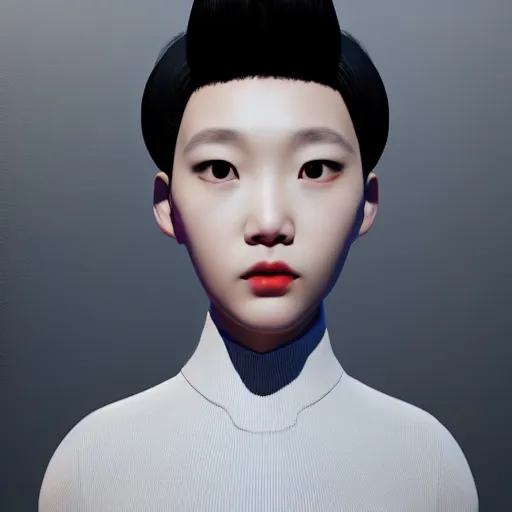 Prompt: korean boy inspired avant-garde art, deco fashion, highly detailed, photorealistic portrait, bright studio setting, studio lighting, crisp quality and light reflections, unreal engine 5 quality render