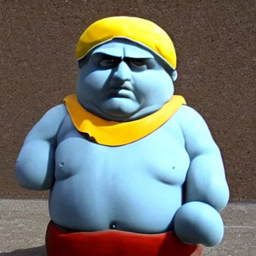 Image similar to epic greek marble statue of angry eric cartman