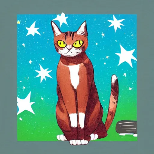 Prompt: rocket cat