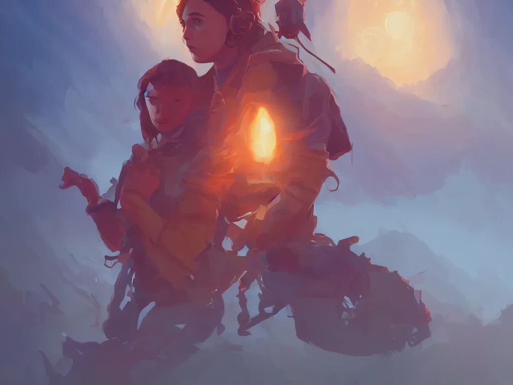 Image similar to single hero world stranger things, behance hd by jesper ejsing, by rhads, makoto shinkai and lois van baarle, ilya kuvshinov, rossdraws global illumination, golden ratio, symmetrical beauty face