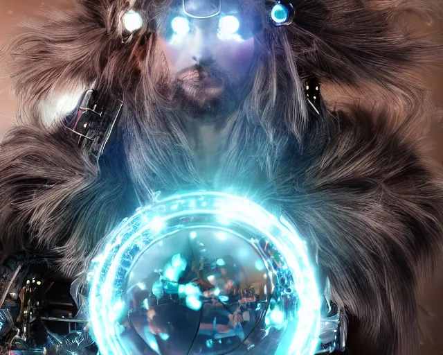 Image similar to cybermagnetosphere, beautiful hairy humanoids, love, joy, complex cybernetic beings, glowing hair, vortexes, large arrays, ornate hair, cinematic light shadows, wet hdr refractions, contrasted, cybernetic civilizations, 8 k, * * * * *