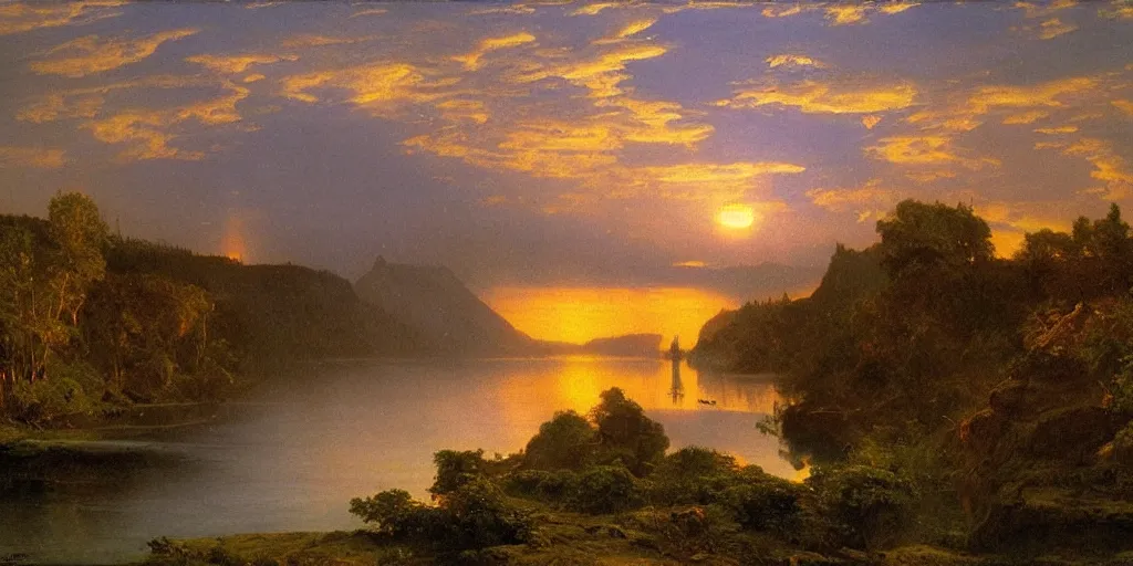 Prompt: the river of light by frederic edwin church,