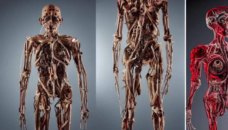 Image similar to big budget horror movie a (body worlds) cyborg