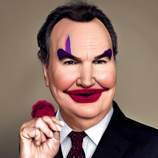 Image similar to norm macdonald in clown makeup