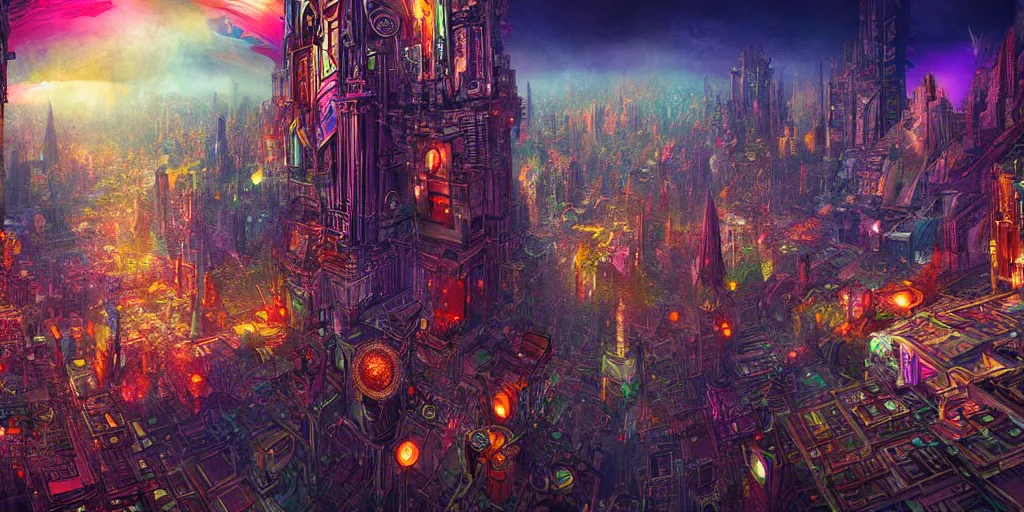 Image similar to DMT city by Android Jones