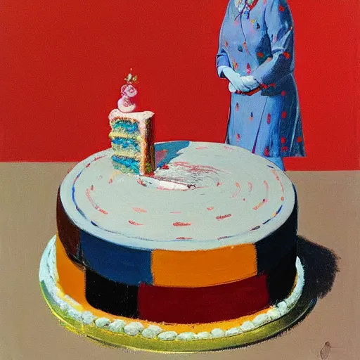 Image similar to The Queen\'s Cake by Wayne Thiebaud