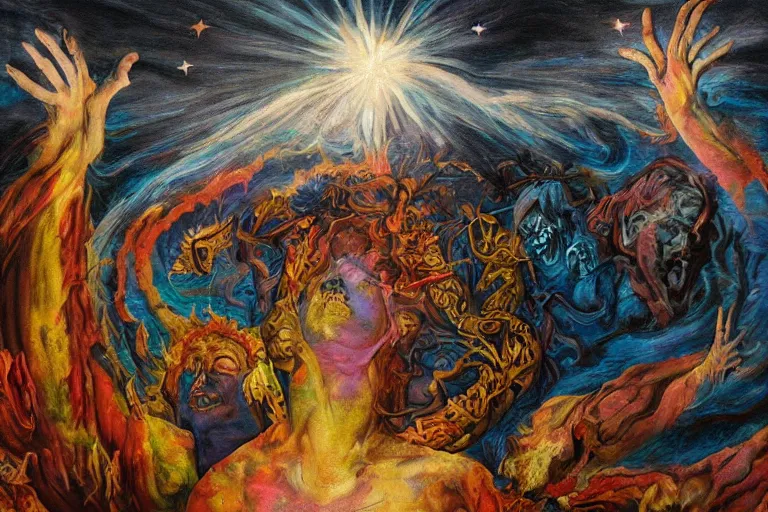 Image similar to the origin of the void, religious art