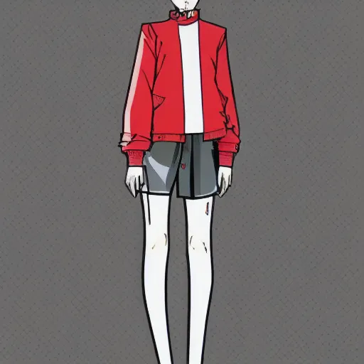 Image similar to balenciaga vetements fashion influencer character minimalistic illustration akira anime style