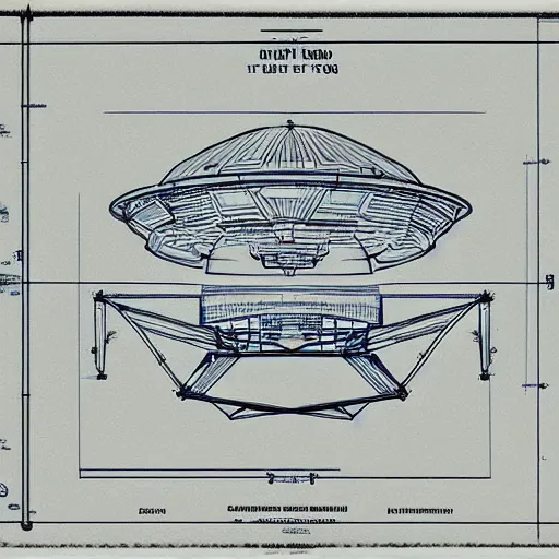 Image similar to blueprint of ufo