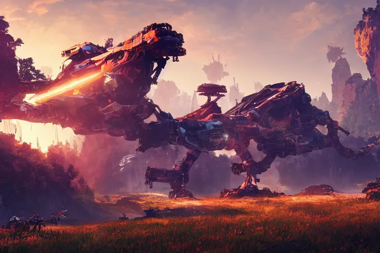 Image similar to sunwing machine mecanical creature robot of horizon forbidden west horizon zero dawn radiating a glowing aura global illumination ray tracing hdr fanart arstation by ian pesty and alena aenami artworks in 4 k