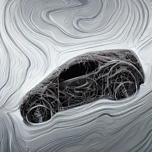 Prompt: car Ash Thorp :: in oil liquid architecture style