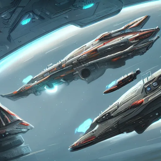 Prompt: Spaceships with american markings invading a planet with modern architecture D&D, fantasy, elegant, hopeful, muscular, highly detailed, digital painting, artstation, concept art, smooth, sharp focus, illustration