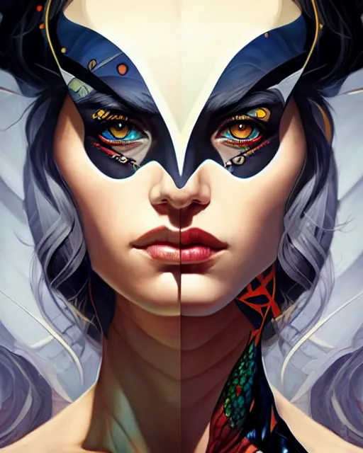 Image similar to artgerm, joshua middleton and sandra chevrier comic cover art, headshot male lizard person, symmetrical eyes, scales, beautiful, rim lighting, vivid colors