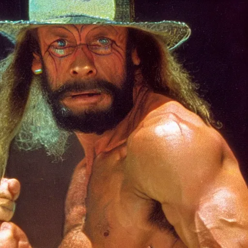 Prompt: randy savage professional wrestler, ultrafine detail, chiaroscuro, associated press photo