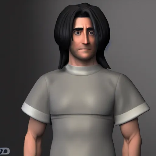 Image similar to jake gyllenhaal as inuyasha 3 d render, soft light