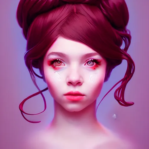 Image similar to portrait of a girl with a bundt cake on her face , digital art, cinematic, concept art, 8k, painting, imaginefx, cgsociety, trending on artstation