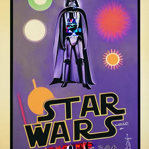 Image similar to Star Wars A New Hope Poster in the art style of Georgia O'keeffe, Flowers